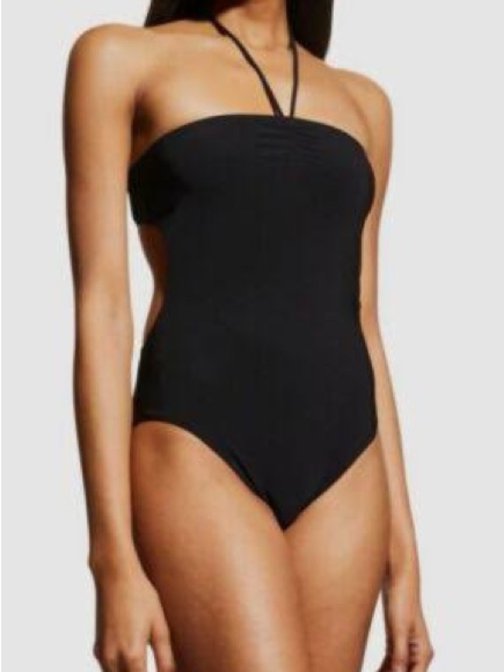 Anemos Black Strapless One-Piece Swimsuit